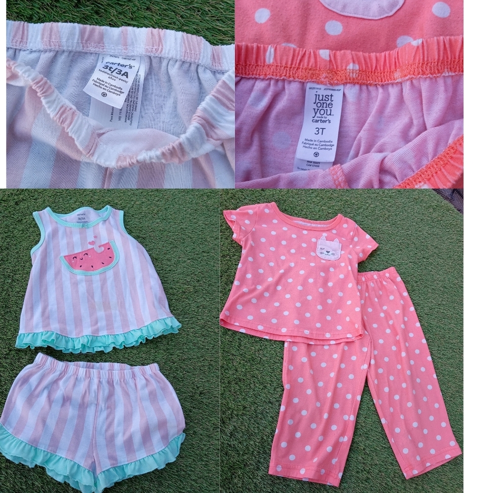 Just One You Pink and White Pajama Set